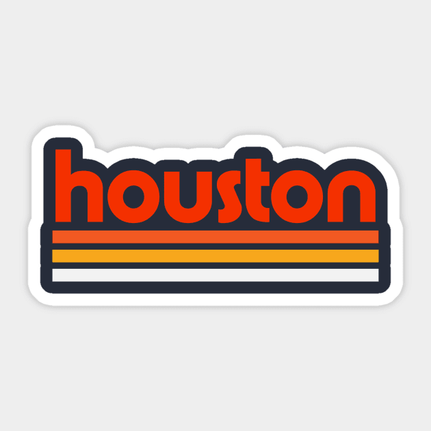 Retro Houston Stripes Houston Sticker TeePublic